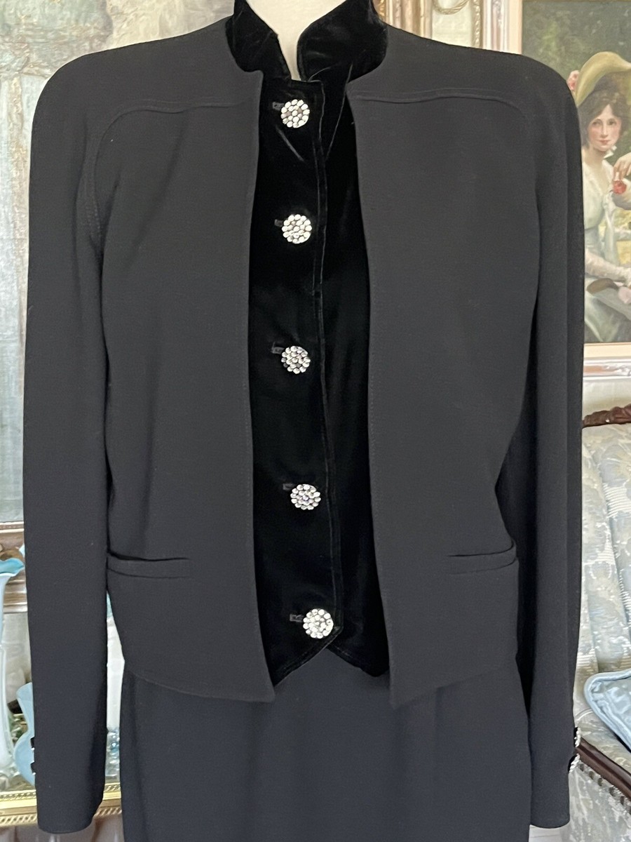 Valentino Miss V Vintage 2 pc Black with Velvet Elegant