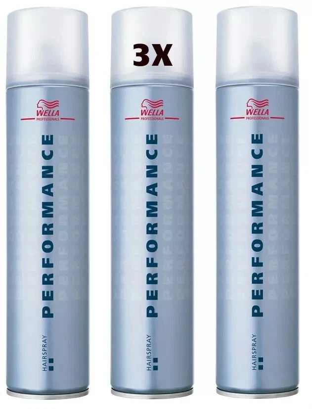 3 x Wella Performance Hairspray Ultra Hold 500ml