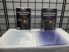 5 BCW 6X9 Photo Hard Sleeves Topload Holders  5 BCW 6X9 Soft Sleeves