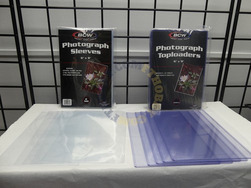 5 BCW 6X9 Photo Hard Sleeves Topload Holders + 5 BCW 6X9 Soft Sleeves