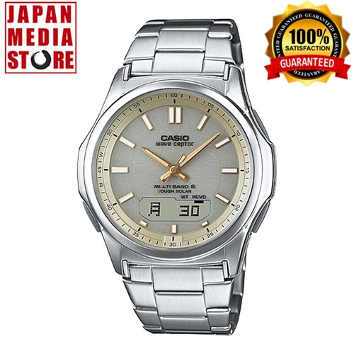 CASIO WAVE CEPTOR WVA-M630D-9AJF Beige Dial Tough Solar Atomic Radio Men Watch