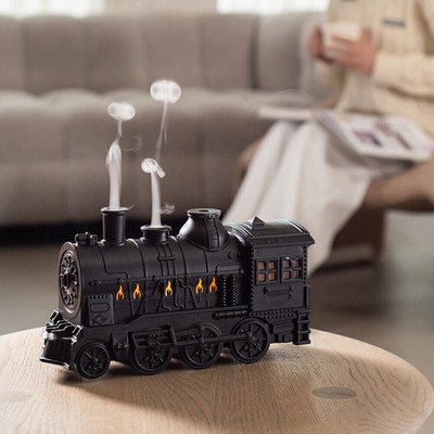 300ml Mini Train Shape Essential Oil Diffuser with Light for Home Office Bedroom