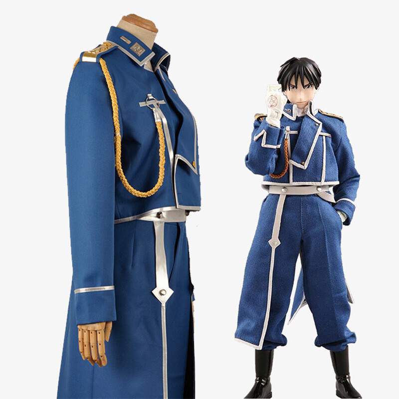 Anime Fullmetal Alquimista Cosplay Roy Mustang Disfraces Uniforme Militar