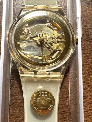 SWISS PERFECTION! Swatch Golden Jelly GZ115 Box, w/Case Special Edition