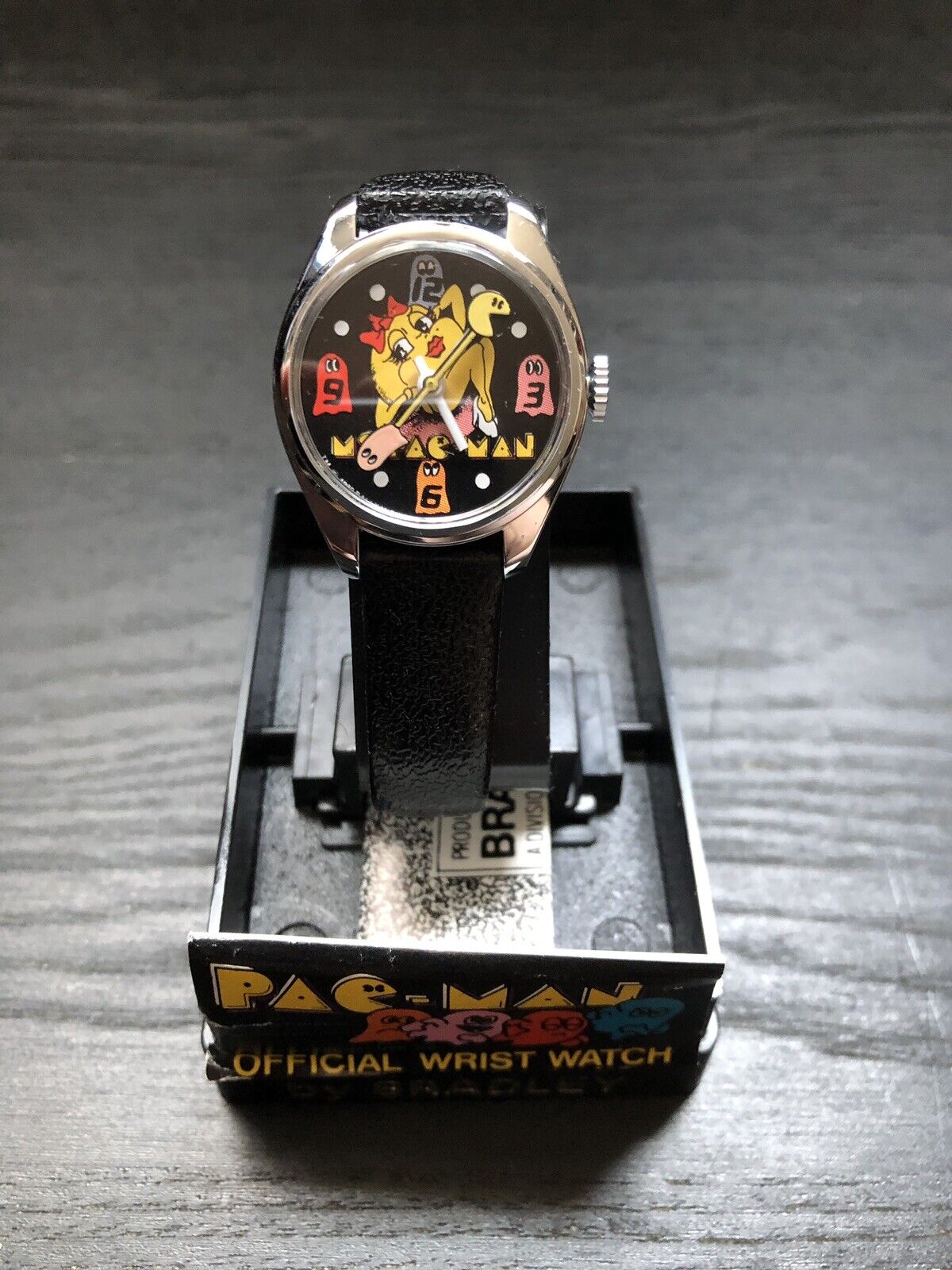 RARE 1980s Vintage MS.PAC-MAN x Bradley Collab Video Game Character Watch