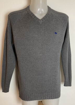 Aeropostale Herren Strick Pullover Strickpullover Grau Gr. M