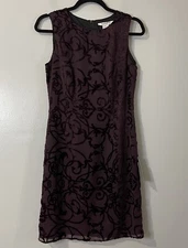 RAMPAGE Vintage Y2K Velvet Sleeveless Mini Dress Size 5 Small Burgundy NEW 90s