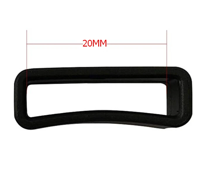 Passant Bracelet de montre 14/16/18/20/22/24 mm Boucle Silicone - Photo 4/4