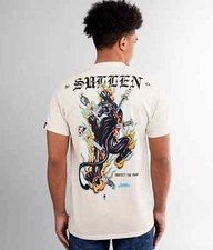Camiseta para hombre Sullen Art Collective Premium roja eléctrica tatuaje pantera S-XXXL