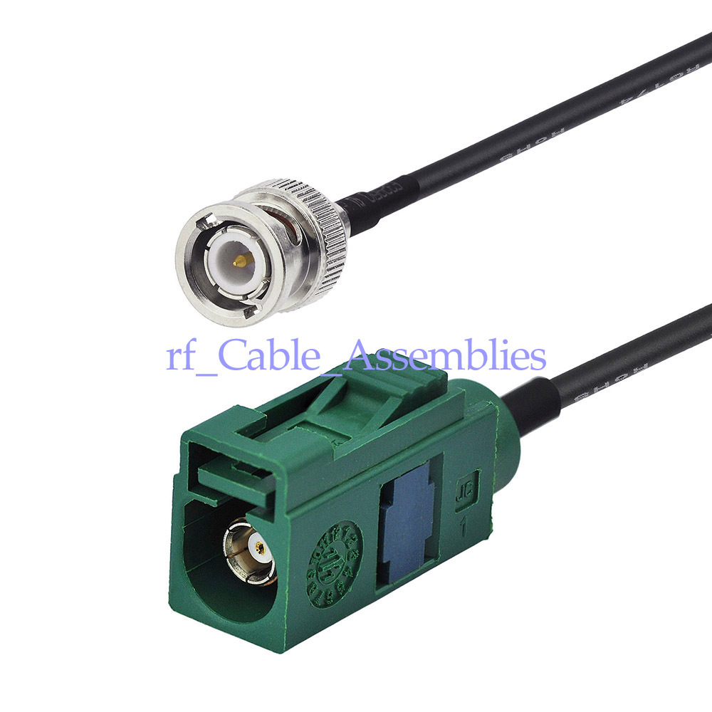 Antenna extension Cable FAKRA E Female to BNC male adapter RF pigtail RG174 20cm-image