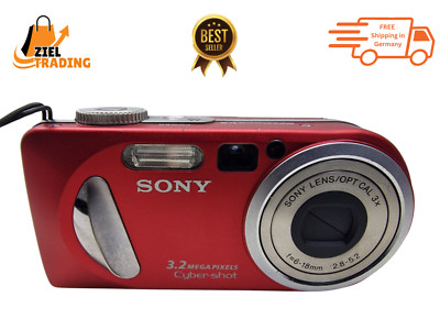 Sony Cyber-shot DSC-P8 Digitalkamera 3,2 MP Rot 3x optischer Zoom Memory Stick