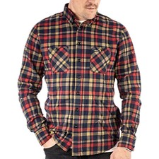 Rokker Tacoma Mens Shirt Long Sleeve Flannel Vintage Casual Plaid Shirt