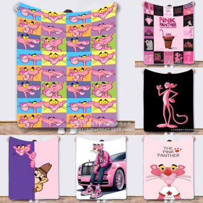 3D Pink Panther Sofa Bed Warm Blanket Flannel Ultra Soft Throw Rug Kids  Gift UK UK