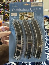 NEW Cobblestone Corners Village Train Rails Curve Track 1 Pack 8 Single Tracks