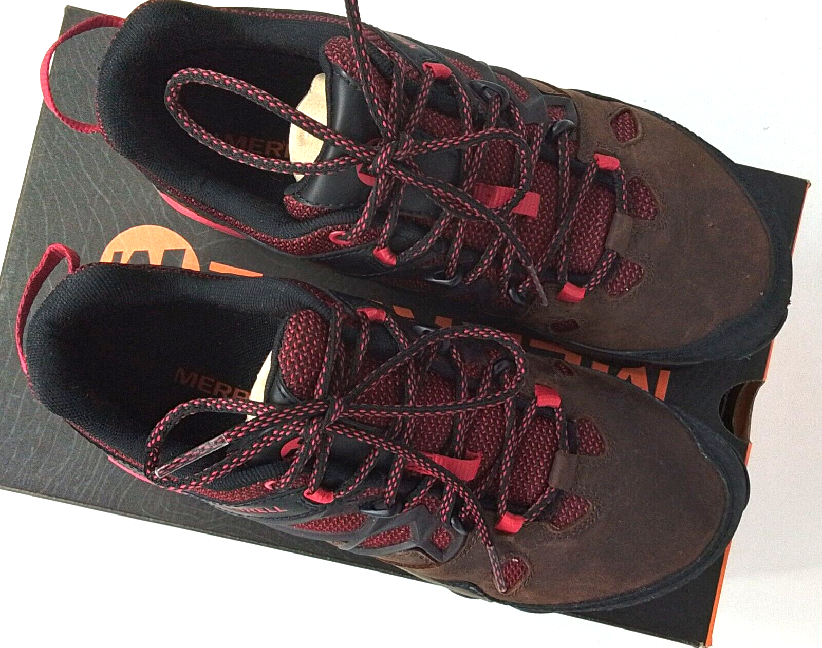 Scarpe da trekking passeggiata impermeabili Merrell Blaze 2 da donna nuove in scatola cannella taglia 9