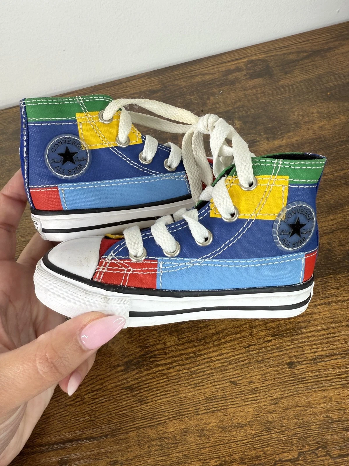 Sneakers alte bambino Converse color block taglia 6