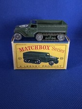 Matchbox Lesney Army Half Track Mark III #49 OVP 1958 Original Treads