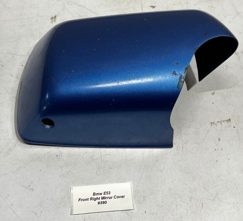 BMW X5 E53 Front RIght Sideview Mirror Cover Trim Blue