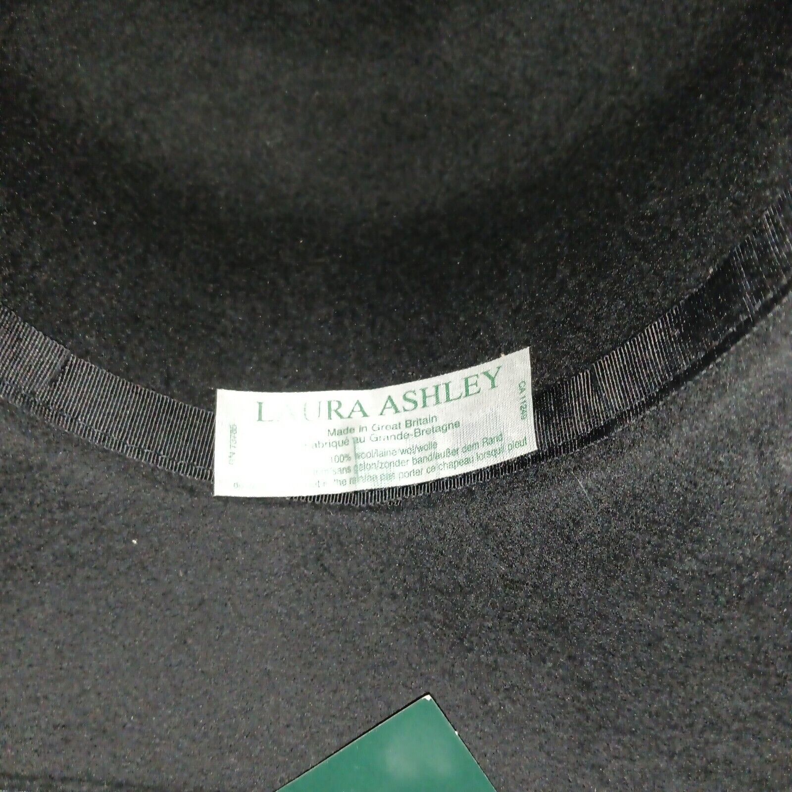 vtg laura ashley wool hat satin trim made in grea… - image 5