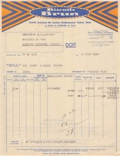 38 GRENOBLE, biscuitier, BISCUITS BRUN 1933 colis