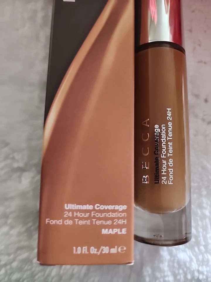 NIB Full Size BECCA Ultimate Coverage 24 Hour Foundation 1 oz MAPLE - Image 2 of 4