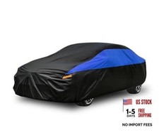 Car Cover for Automobiles 2 Fit Sedan/Coupe-Length 184 To 193" Black-Blue