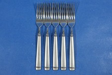5 x Reed & Barton Siena Matte Satin Stainless Dinner Forks 8&rdquo;