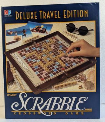 VTG Scrabble Deluxe Edition Travel Game 4121 Complete Excellent Condition 1990