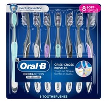 ORAL-B CROSSACTION ADVANCED SOFT BRISTLE TOOTHPASTE - 8-Pack - FREE SHIPPING 