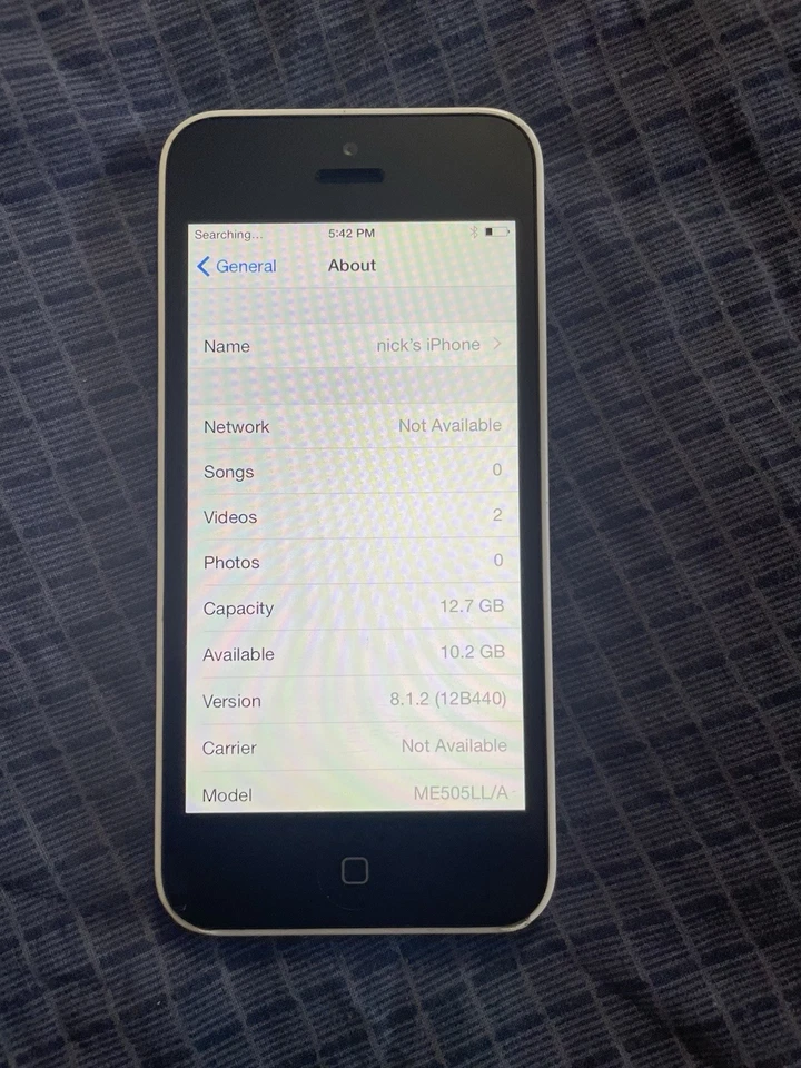 iPhone 5c 12GB - Raro iOS 8.1.2 - Testado e funcionando - Item de colecionador - Imagem 2 de 4