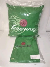 Tanqueray Gin Promo Cushion + Apron  Green Man cave Bar Garden BBQ Leather Strap