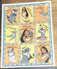 Vintage Stickers,Hallmark Disney Orange Pocahontas,,1 Sheet, chip1-3 