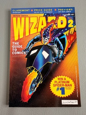 Wizard Magazine #2 October 1991 The Guide to Comics With Poster Ghost Rider A2