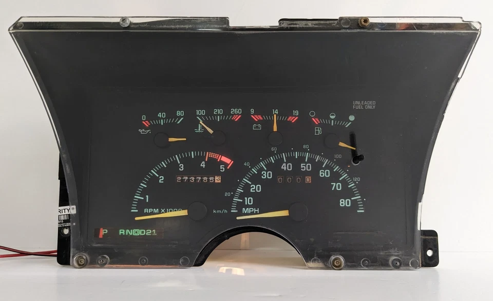 1992-1994 Chevy GMC Silverado Sierra C K 1500 2500 Speedometer Cluster 273K OEM - Image 2 of 4