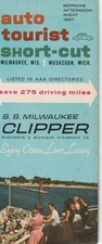 Auto Tourist Short-Cut, Milwaukee  Wis./Muskegon, Mich., Vintage Brochure