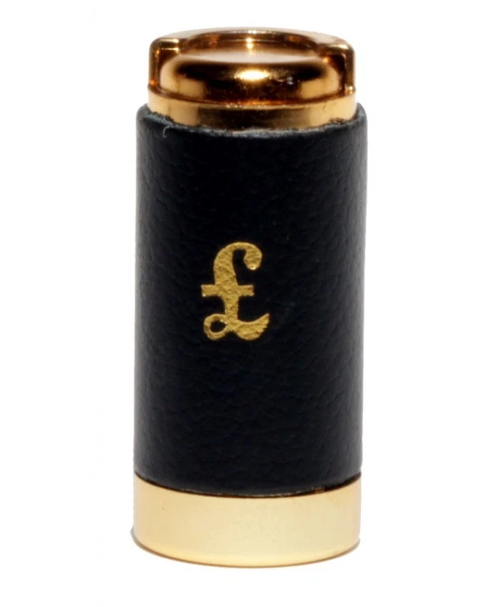 AMH £ 1 Leather Covered Coin Holder Dispenser Spring Action Gilt Finish Lightweight