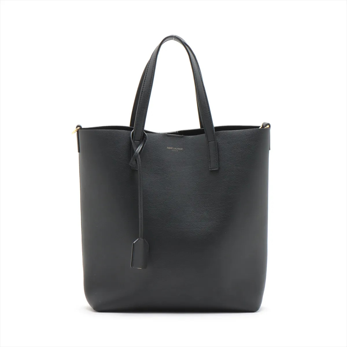 Borsa tote Saint Laurent Paris giocattolo shopping in pelle nera 600307