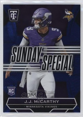 2024 Totally Certified Sunday Special Blue /199 JJ McCarthy #24 Rookie RC 1pd2