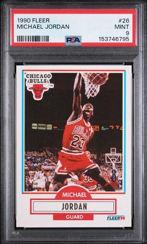 Fleer 1990-91 Michael Jordan #26 Bulls PSA 9 Graded 🔥