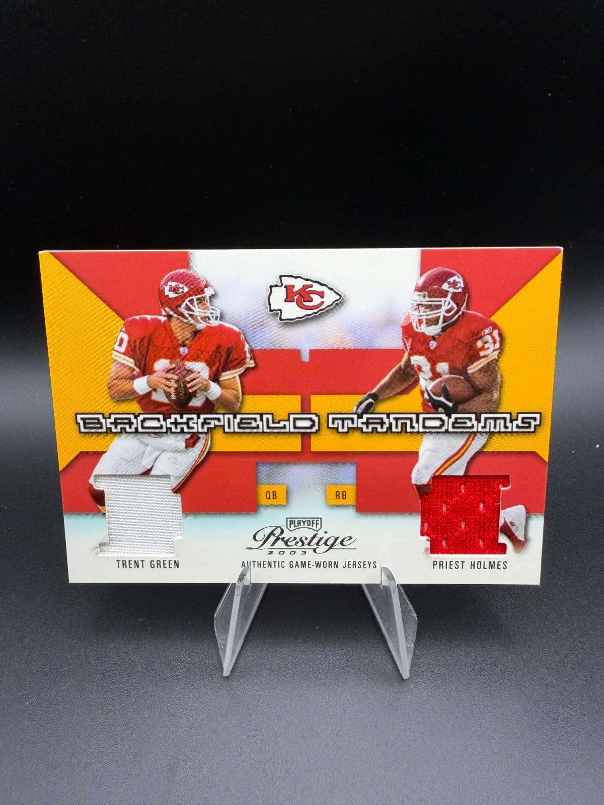 2000 Playoff Prestige - Backfield Tandems Trent Green Priest Holmes #BT-9 /400