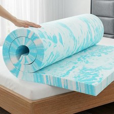 3 Inch Twin Cooling Gel Infused Memory Foam Mattress Topper, Bed Pad