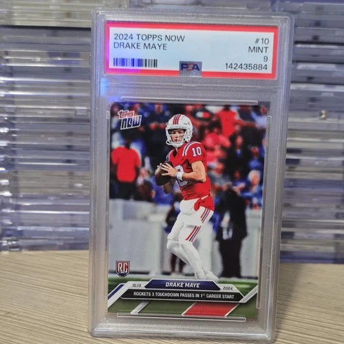 🔥Topps Now Drake Maye Rookie #10 /11005 PSA 9 Patriots Football 2024
