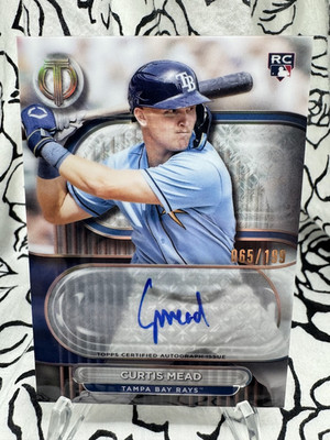 Curtis Mead - ON-CARD ROOKIE AUTO - #065/199 - BLUE - 2024 Topps Finest - TA-CUR