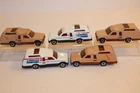 Five (5) Vintage 1980 Hot Wheels Minitrek Camper / Good Time Van Vehicle Cars