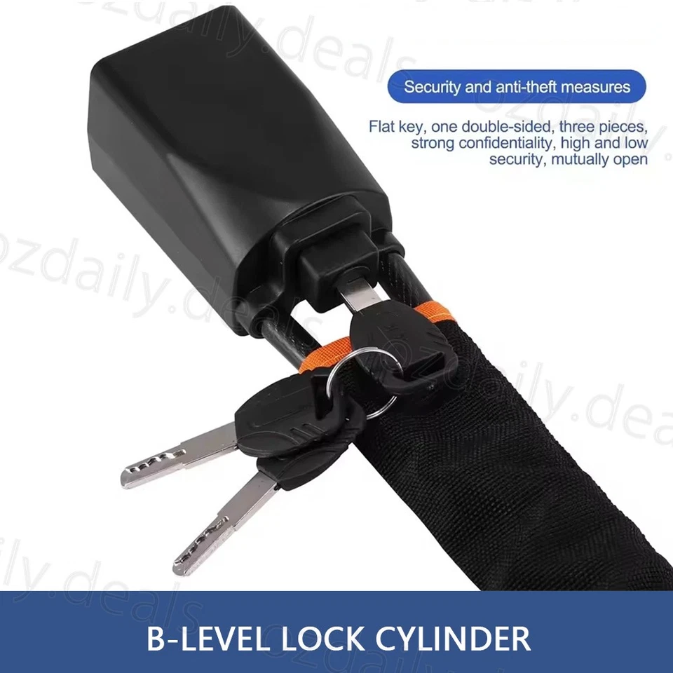 Seat Belt Lock Steering Wheel Lock Car Security Anti-Theft Device With3 Keys AU - image 3 of 4