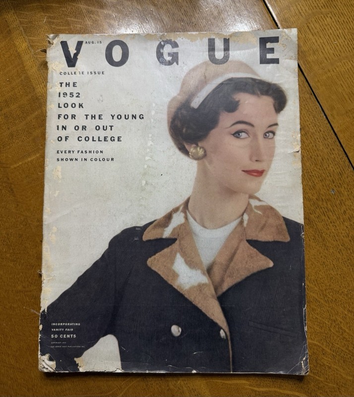 VOGUE August 1952 Magazine Rene Bouche HORST Dagmar  Sunny Hartnett Dovima