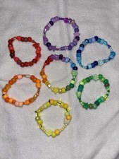 Rainbow multi-bead kandi singles set