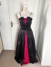 Y2K Size 8 Black And Pink Evening Dress Hermann Lange Collection