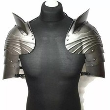 Medieval 18GA Steel Pauldrons Armor Pair LARP Shoulder Guards Knight Replica