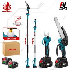 ONEVAN 8'' Hochentaster Akku Kettensäge 3IN1 Teleskop Gartenschere Astkettensäge